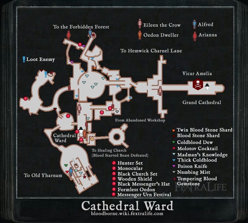 Bloodborne Карта